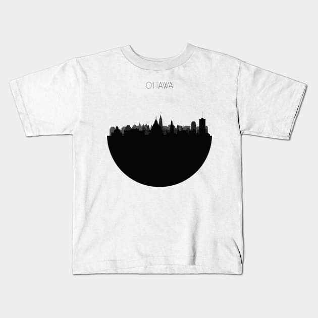 Ottawa Skyline Kids T-Shirt by inspirowl